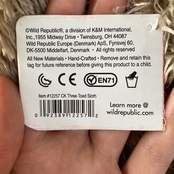 Plush 3 toe sloth plush from the zoo in Columbus - Picture 4 of 4